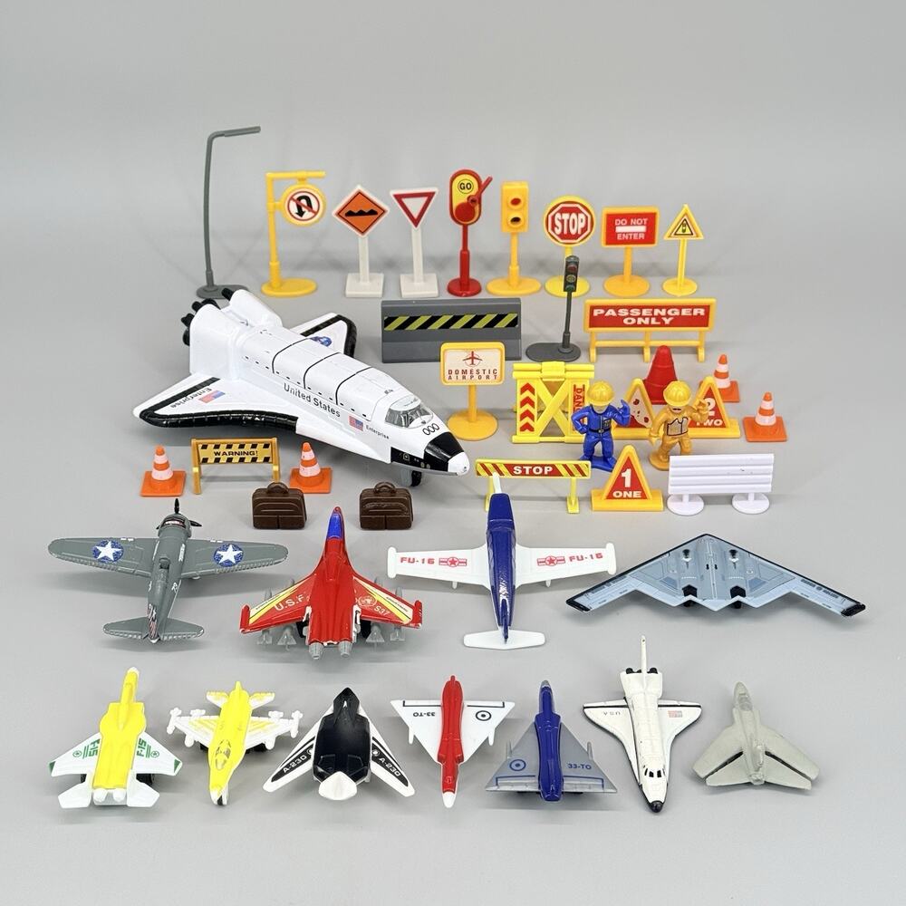 Ertl Tonka Matchbox Diecast Plastic Plane Jet Shuttle Nasa Space Playset Lot